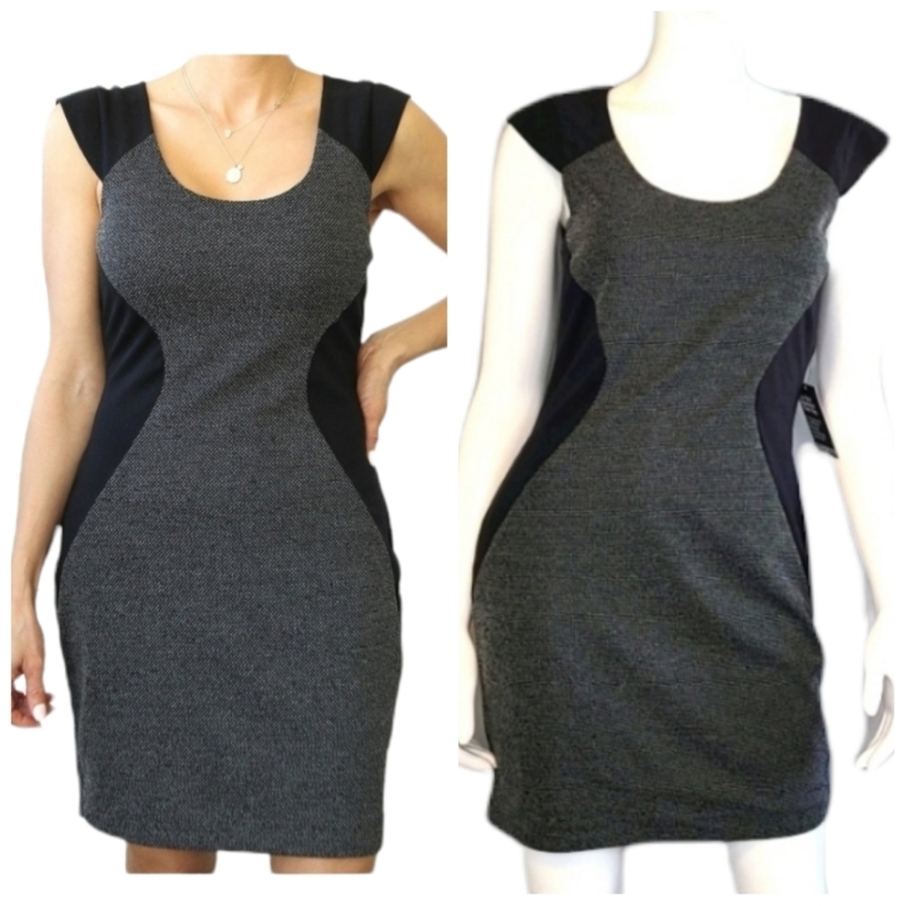 NEW Express Gray Cape Sleeve Dress sz 8